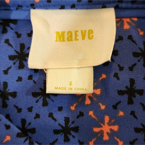 Anthropologie x Maeve long sleeve blue blouse size 2 XS - Picture 4 of 6